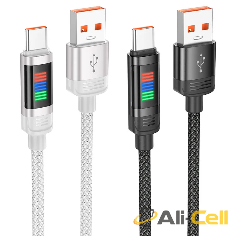 Cable USB to Type-C “U126 Lantern” 5A fast charge (U126 5a Usb Tc Black, 1.2m) — 6