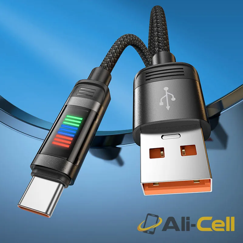 Cable USB to Type-C “U126 Lantern” 5A fast charge (U126 5a Usb Tc Grey, 1.2m) — 8