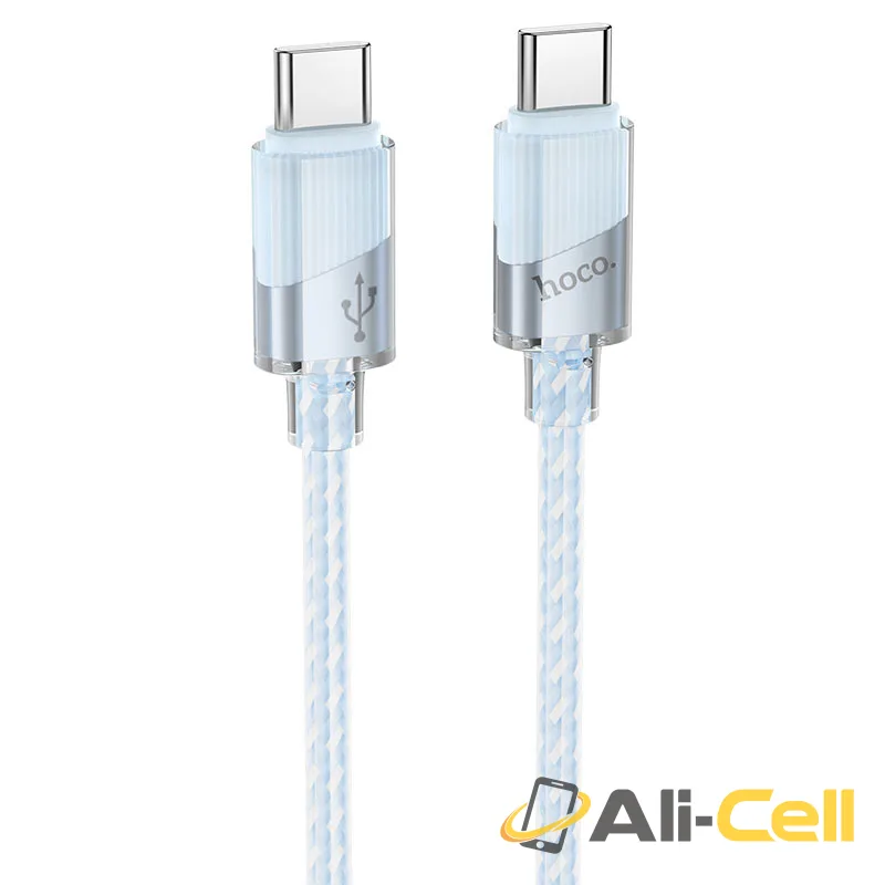 Cable Type-C to Type-C “U132 Beijing” PD 60W fast charge (U132 60w Tc Tc Blue, 1.2m)