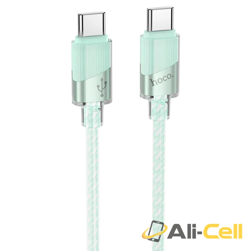 Cable Type-C to Type-C “U132 Beijing” PD 60W fast charge (U132 60w Tc Tc Green, 1.2m)