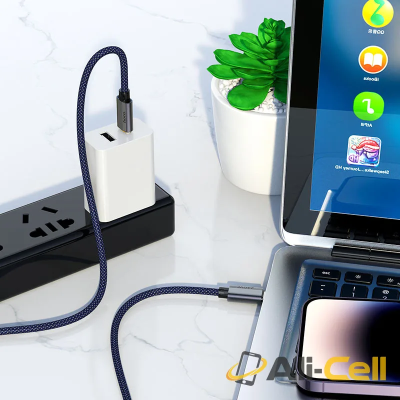 Cable Type-C to Type-C “U134 Primero” PD 240W fast charge (U134 240w Tc Tc Dark Blue, 1.8m) — 8