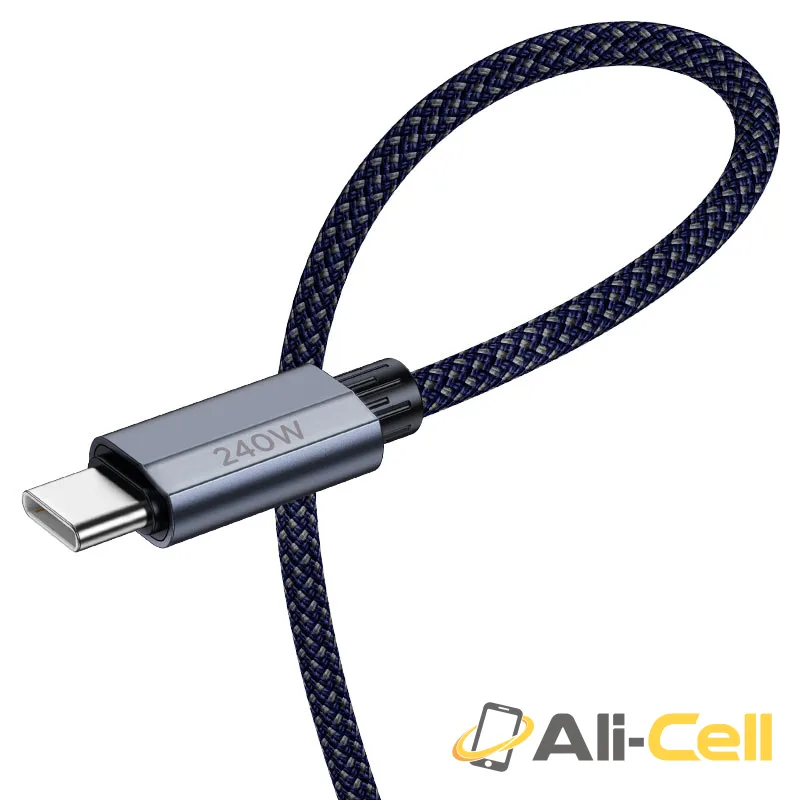 Cable Type-C to Type-C “U134 Primero” PD 240W fast charge (U134 240w Tc Tc Grey, 1.8m) — 4