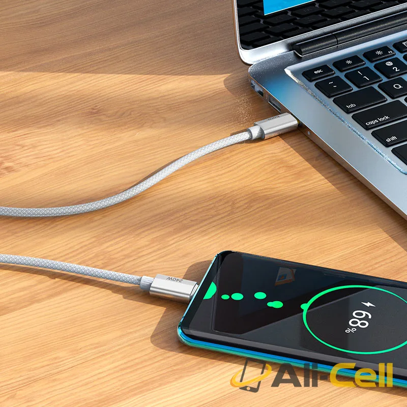 Cable Type-C to Type-C “U134 Primero” PD 240W fast charge (U134 240w Tc Tc Grey, 1.8m) — 7