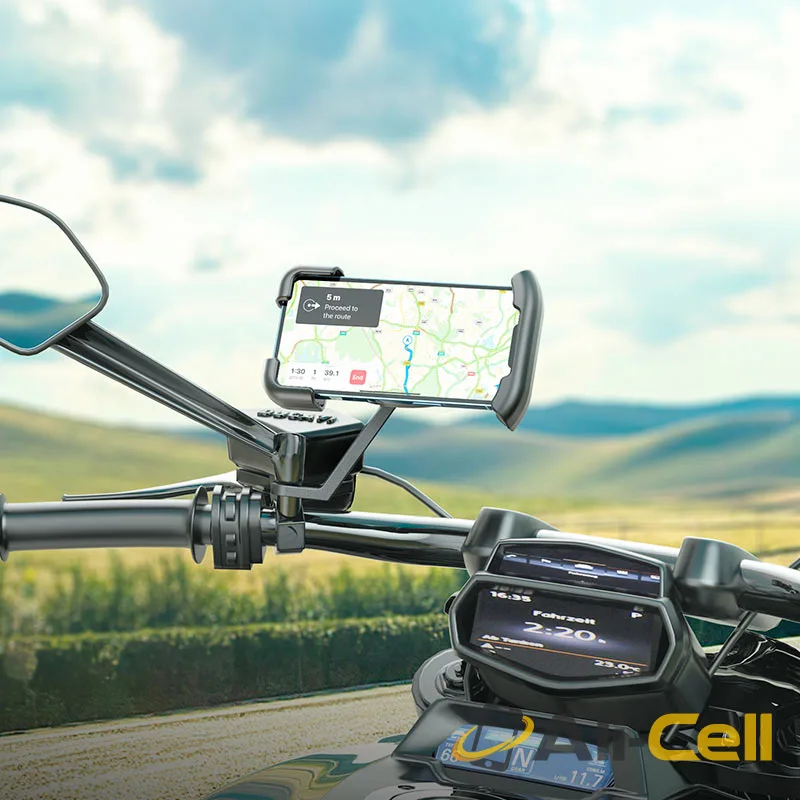 Motorcycle holder “CA119 Follow” for rearview mirror (Ca119 Black) — 6