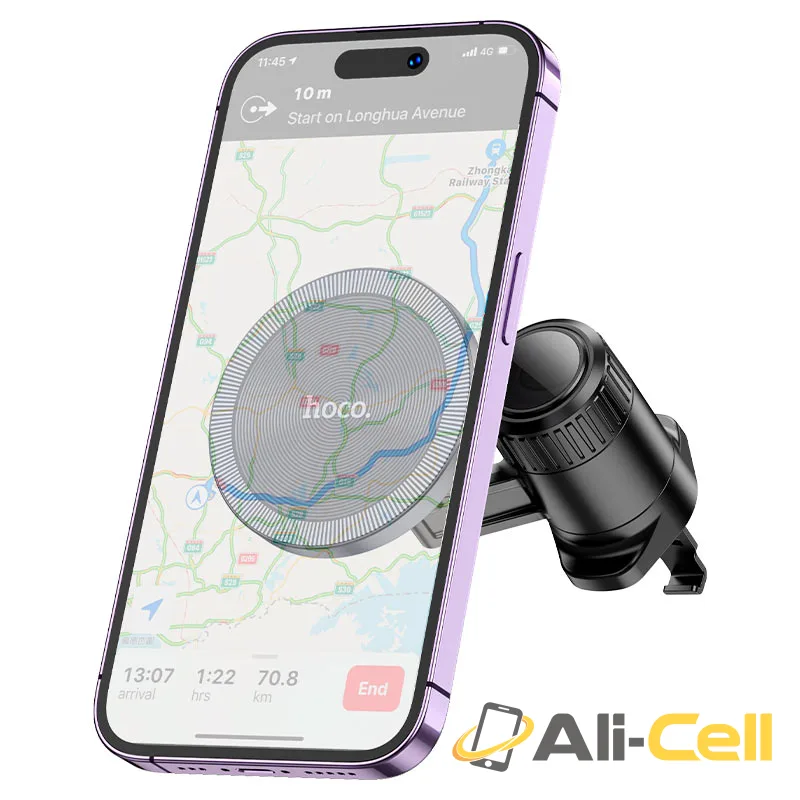 Car holder “H23 Alma” for air outlet (H23 Black Metal Grey) — 3