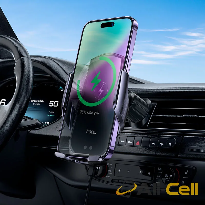 Car wireless charger “CA202 Plus Enlightener” for air outlet (Ca202 Plus Black Metal Grey) — 7