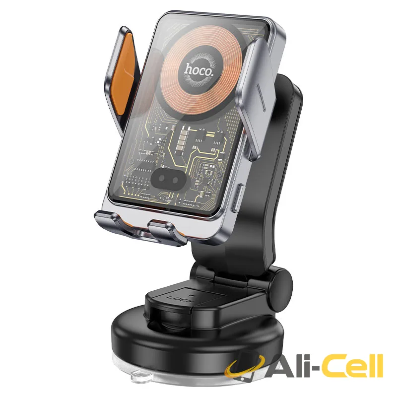 Car wireless charger “HW8” for dashboard (Hw8 Metal Grey) — 4