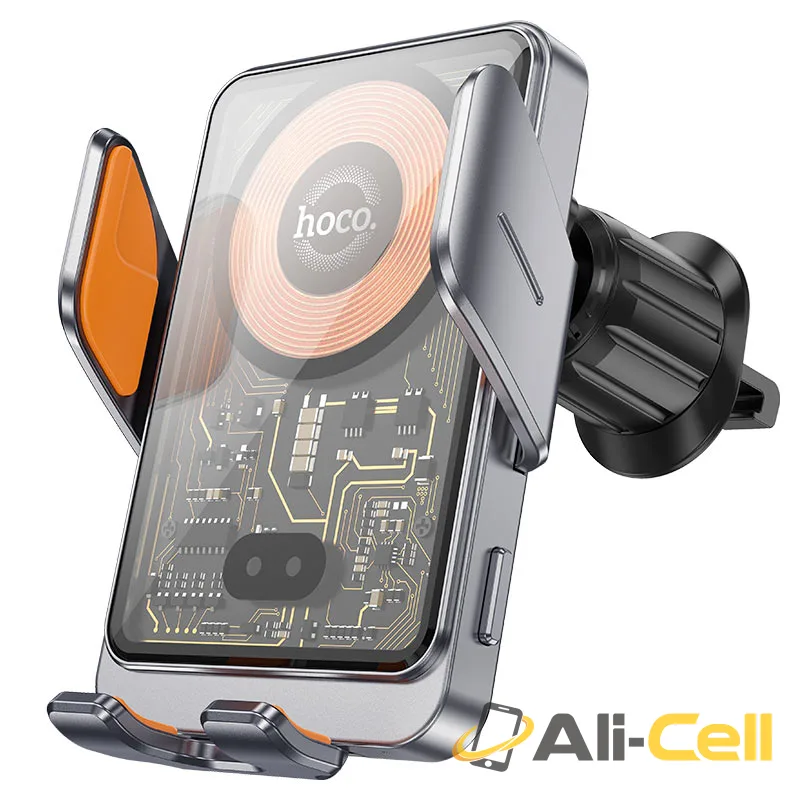 Car wireless charger “HW7” for air outlet (Hw7 Metal Grey) — 2