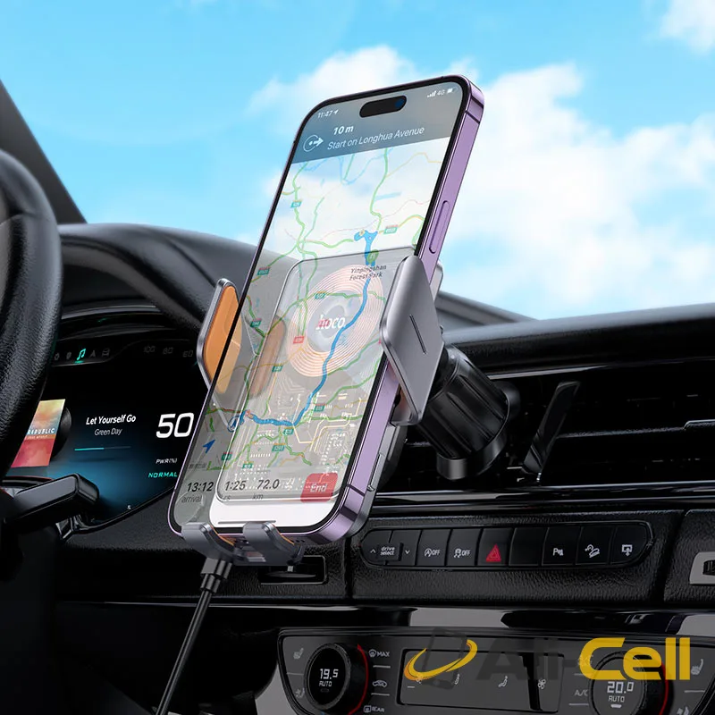 Car wireless charger “HW7” for air outlet (Hw7 Metal Grey) — 8
