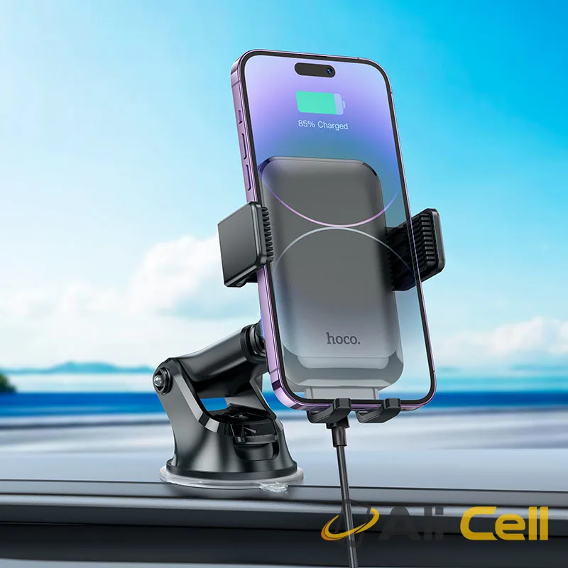 Car wireless charger “HW9 Climber” for dashboard and air outlet (Hw9 Black And Grey) — 7