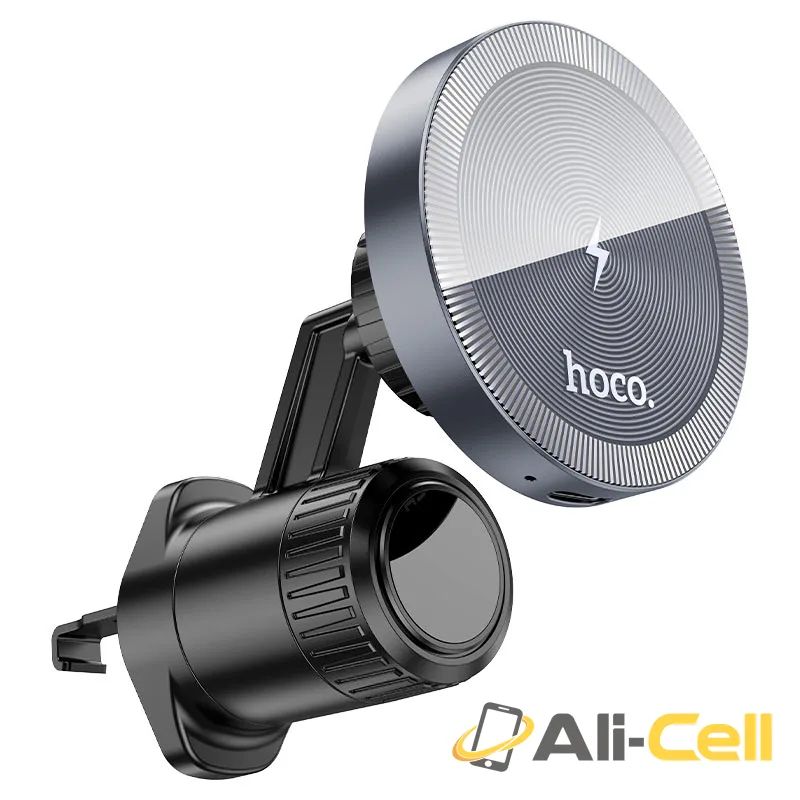 Car wireless charger “HW6 Vision” for air outlet (Hw6 Black Metal Grey)