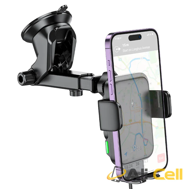 Car wireless charger “HW11 Jenny” for dashboard (Hw11 Black) — 3