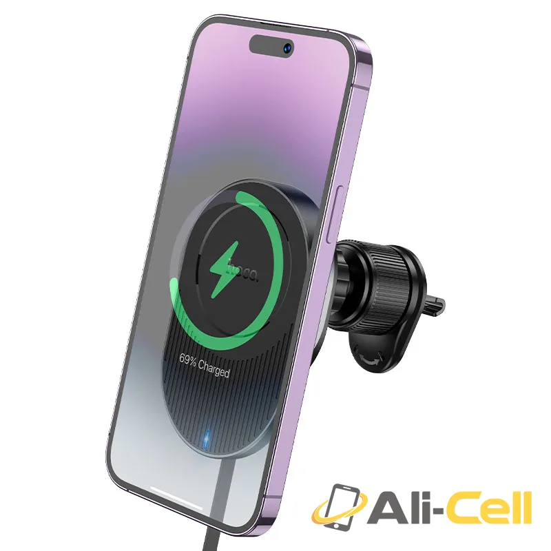 Car wireless charger “HW12 Guardian” for air outlet (Hw12 Black Grey) — 5