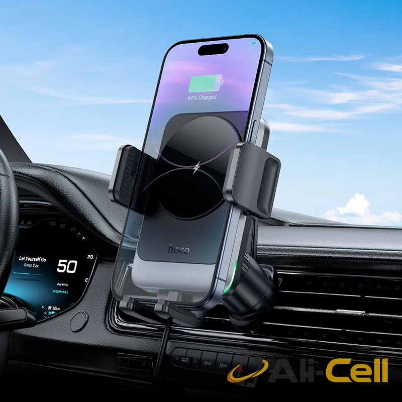 Car wireless charger “HW13 Speed” for air outlet (Hw13 Black Metal Grey) — 8