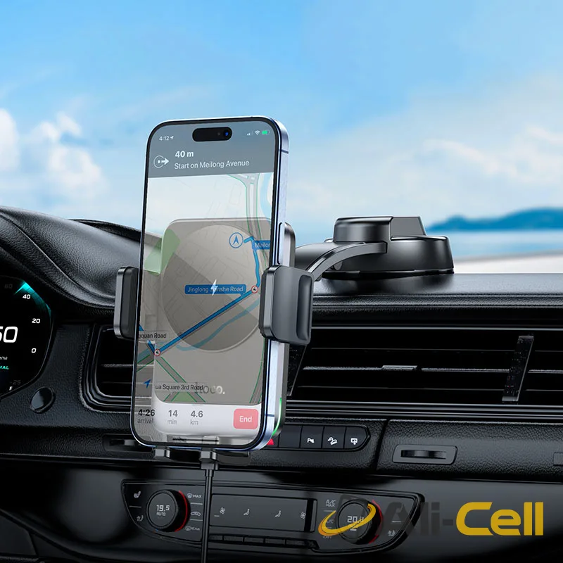 Car wireless charger “HW14 Speed” for dashboard (Hw14 Black Metal Grey) — 7