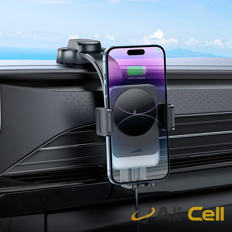 Car wireless charger “HW14 Speed” for dashboard (Hw14 Black Metal Grey) — 8