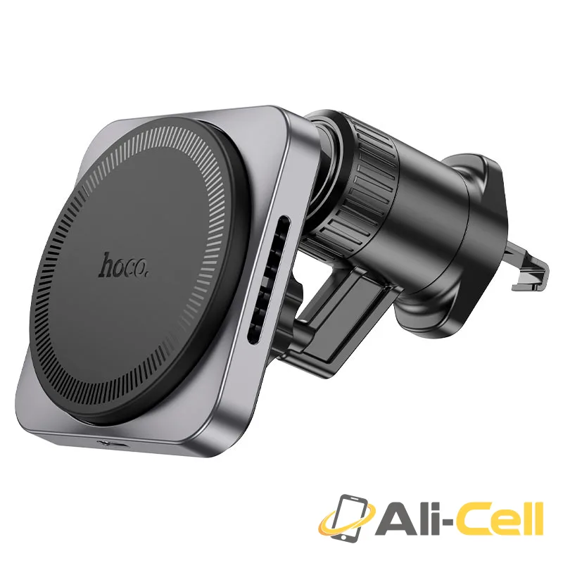 Car wireless charger “HW15 Speed” for air outlet (Hw15 Black Metal Grey) — 2
