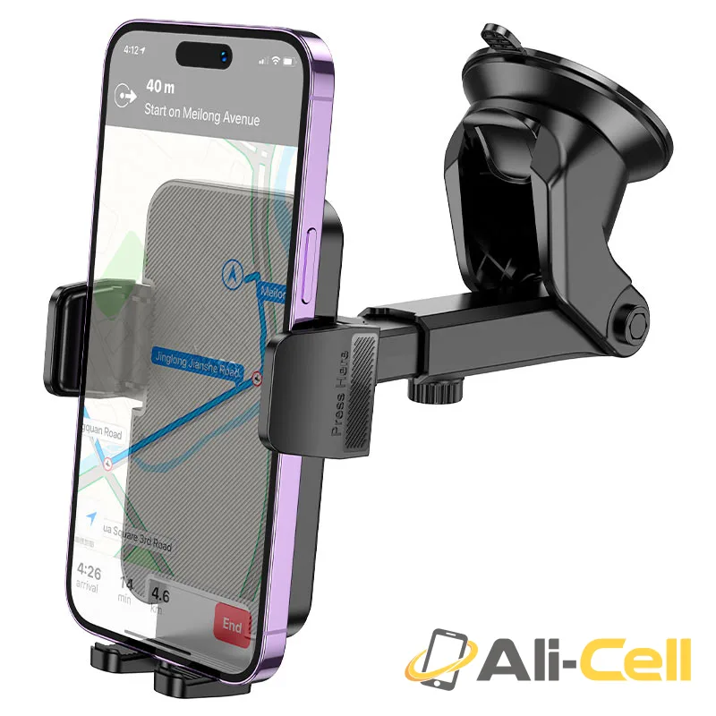 Car holder “H37 Cheetah” for dashboard (H37 Black) — 3
