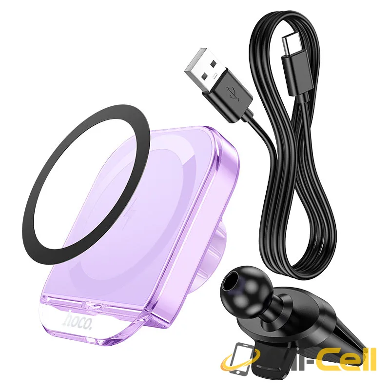Car wireless charger “HW17 Crystal” for air outlet (Hw17 Romantic Purple) — 6