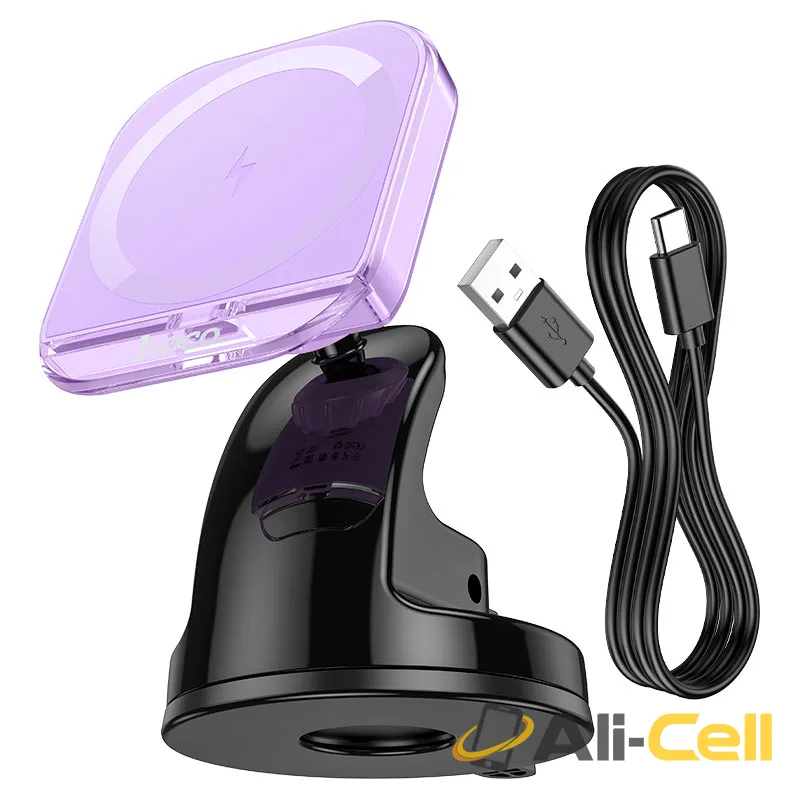 Car wireless charger “HW18 Crystal” for dashboard (Hw18 Grey) — 5