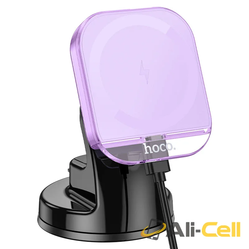 Car wireless charger “HW18 Crystal” for dashboard (Hw18 Romantic Purple)