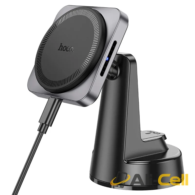 Car wireless charger “HW16 Speed” for dashboard (Hw16 Black Metal Grey) — 2