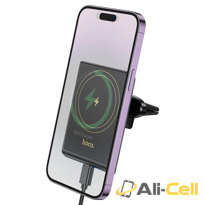 Car wireless charger “HW19 Precious” for air outlet (Hw19 Black) — 3