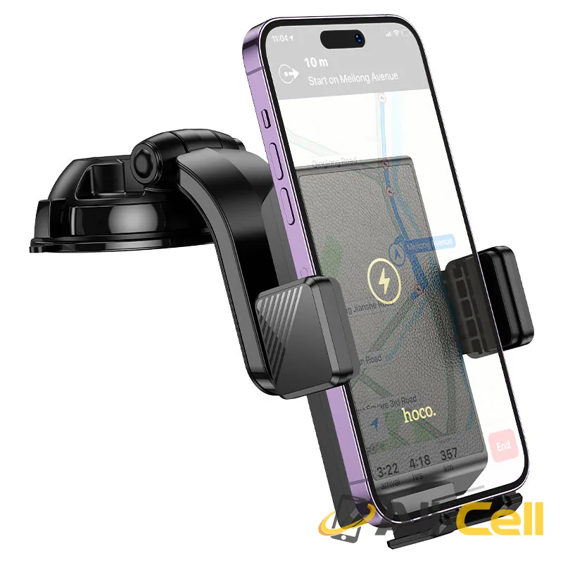 Car wireless charger “HW22 Precious” for dashboard (Hw22 Black) — 3