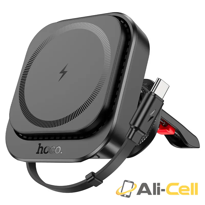 Car wireless charger “HW23 Might” for air outlet (Hw23 Black) — 2