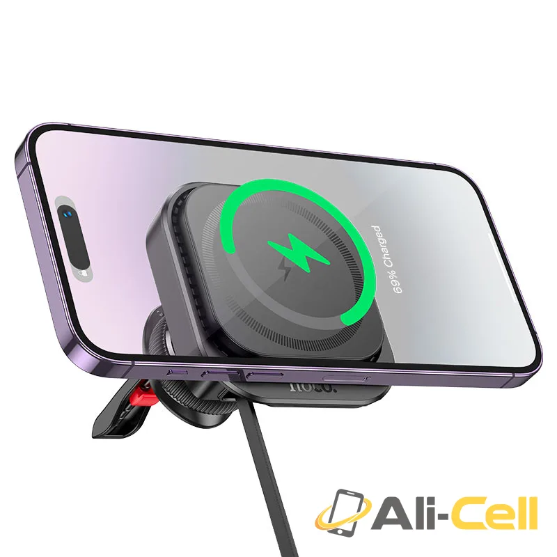 Car wireless charger “HW23 Might” for air outlet (Hw23 Black) — 3