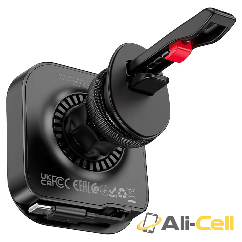 Car wireless charger “HW23 Might” for air outlet (Hw23 Black) — 6