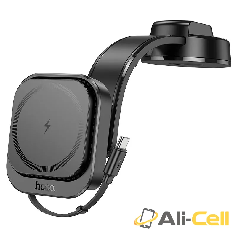 Car wireless charger “HW24 Might” for dashboard (Hw24 Black) — 2