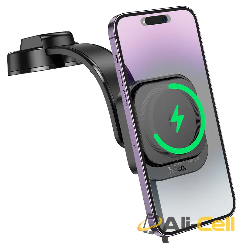 Car wireless charger “HW24 Might” for dashboard (Hw24 Black) — 3