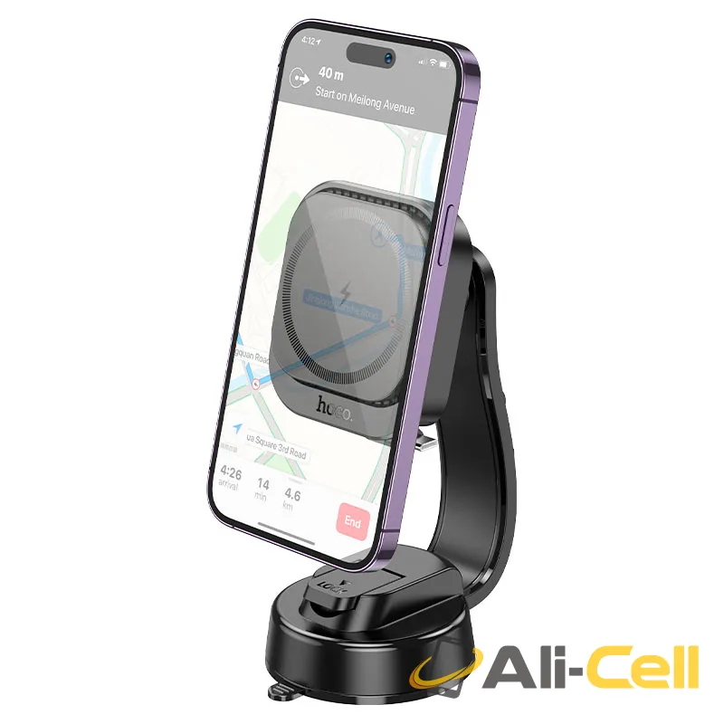 Car wireless charger “HW24 Might” for dashboard (Hw24 Black) — 4