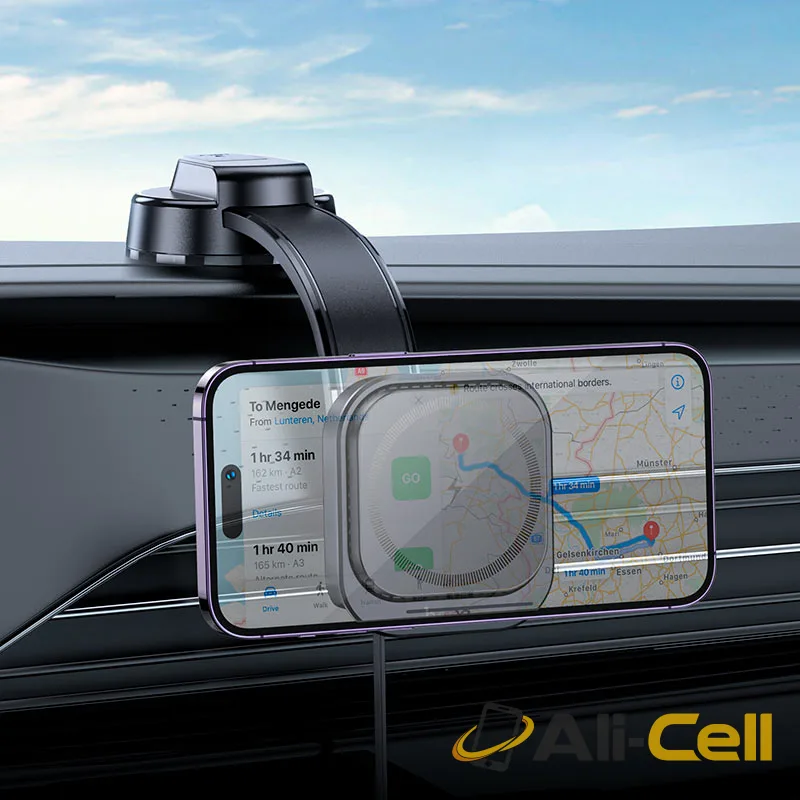 Car wireless charger “HW24 Might” for dashboard (Hw24 Black) — 7