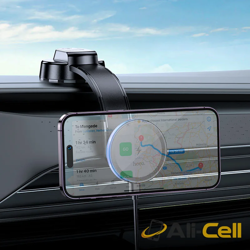 Car wireless charger “HW25 Neon” for dashboard (Hw25 Black) — 7