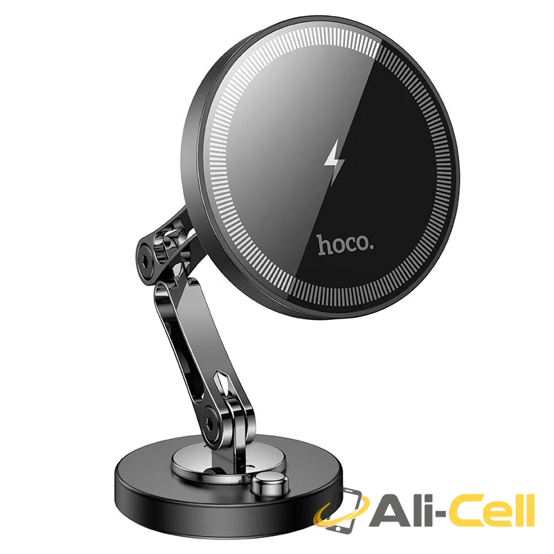 Car wireless charger “HW26 Jacques” for dashboard (Hw26 Black Metal Grey)