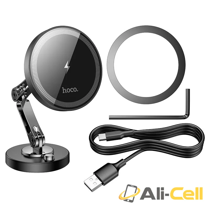 Car wireless charger “HW26 Jacques” for dashboard (Hw26 Black Metal Grey) — 6