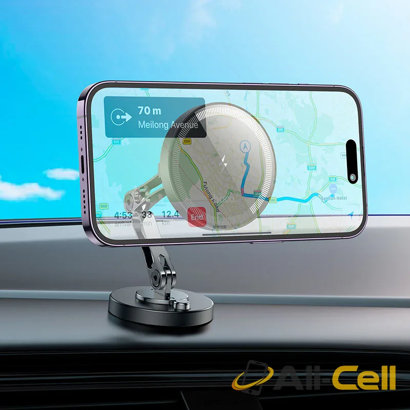 Car wireless charger “HW26 Jacques” for dashboard (Hw26 Black Metal Grey) — 7