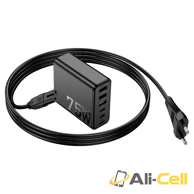 Charging station “C133A Earl” 75W PD45W + QC3.0 EU (C133a Black) — 6