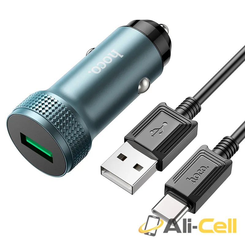 Car charger “Z49A Level” 18W cable set (Z49a Set Usb Tc Metal Grey, Set With Type C Cable)