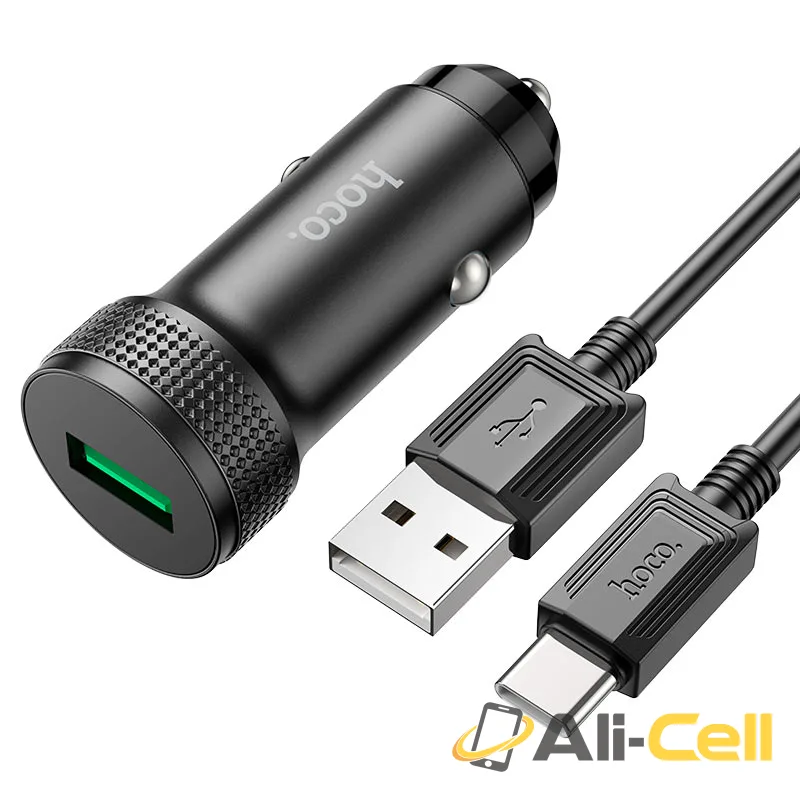 Car charger “Z49A Level” 18W cable set (Z49a Set Usb Tc Black, Set With Type C Cable)