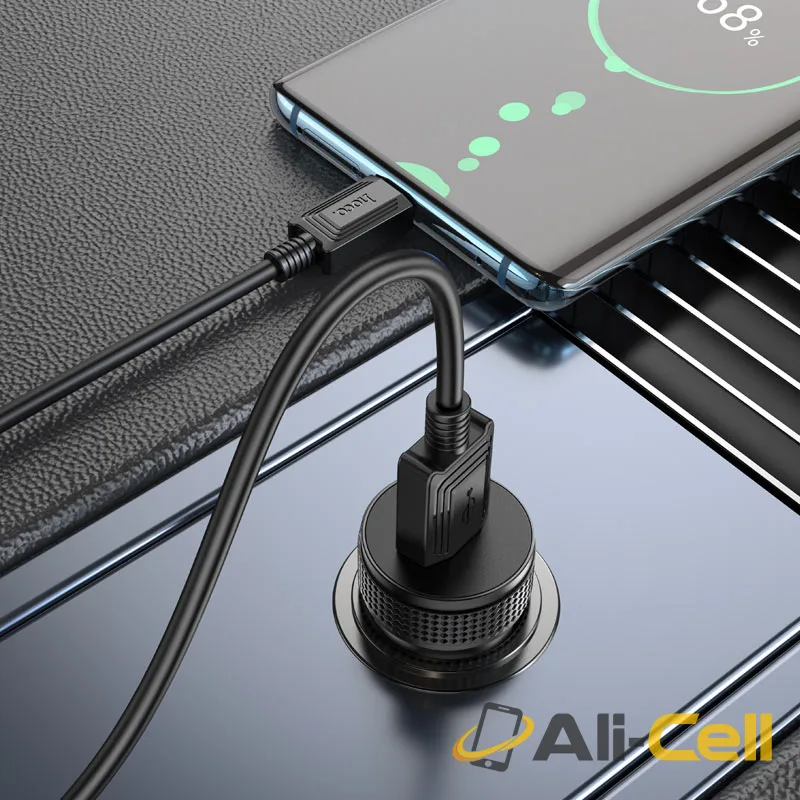 Car charger “Z49A Level” 18W cable set (Z49a Set Usb Musb Metal Grey, Set With Micro Usb Cable) — 8