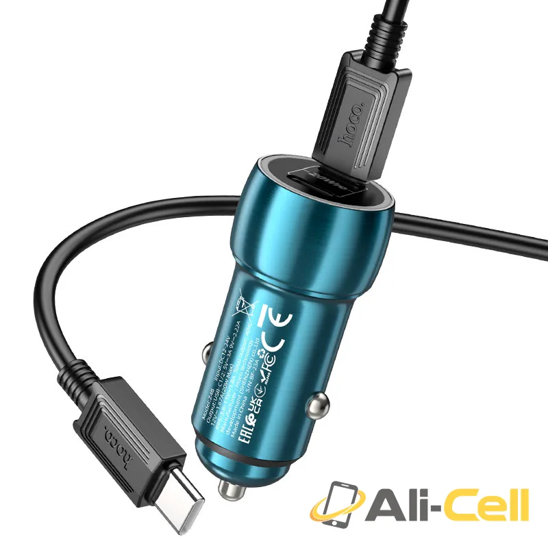 Car charger “Z48 Tough” 40W cable set (Z48 Set Tc Tc Sapphire Blue, Set With Type C To Type C Cable) — 5