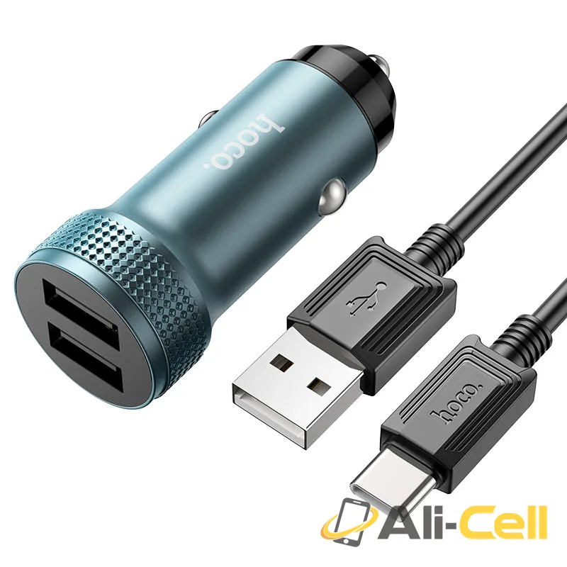 Car charger “Z49 Level” cable set (Z49 Set Usb Tc Metal Grey, Set With Type C Cable)