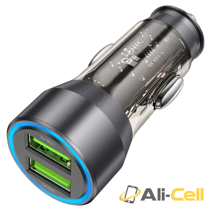 Car charger “NZ12 Prosperity” 36W cable set (Nz12 Transparent Black, Single)