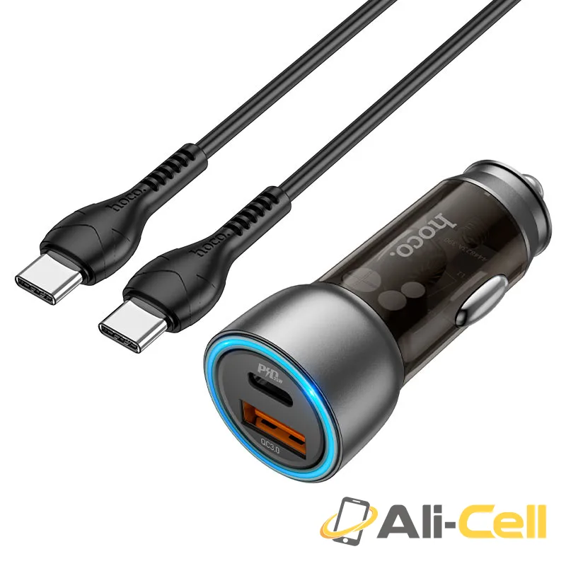 Car charger “NZ8 Sprinter” 43W cable set (Nz8 Set Tc Tc Brown, Set With Type C To Type C Cable)