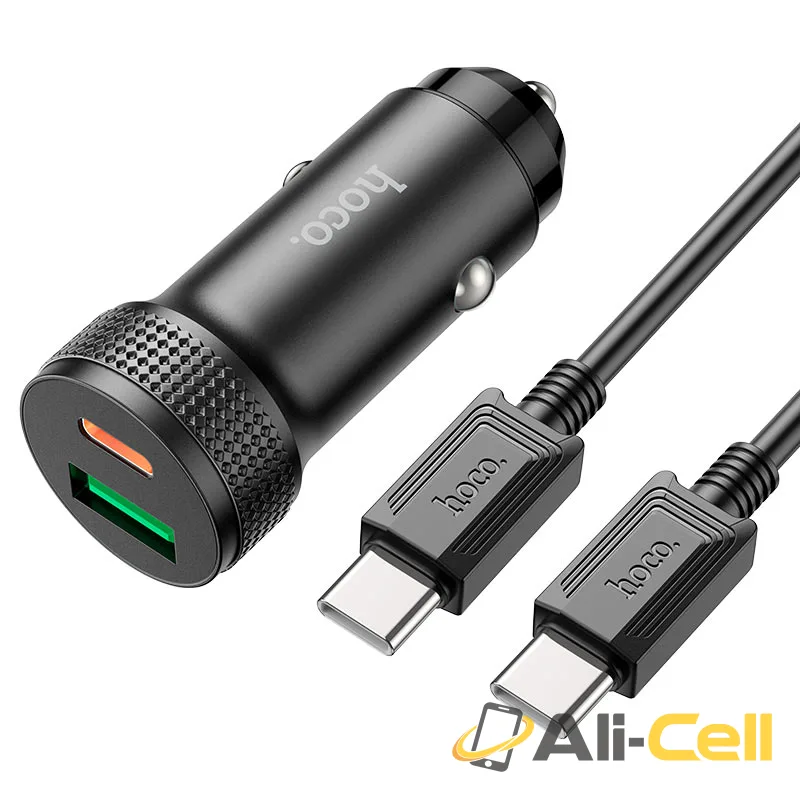 Car charger “Z49B Level” 38W cable set (Z49b Set Tc Tc Black, Set With Type C To Type C Cable)