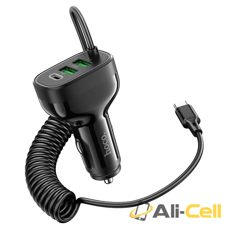 Car charger “NZ11A Guide” PD30W with cable (Nz11a Tc Black, Built In Type C Wire)