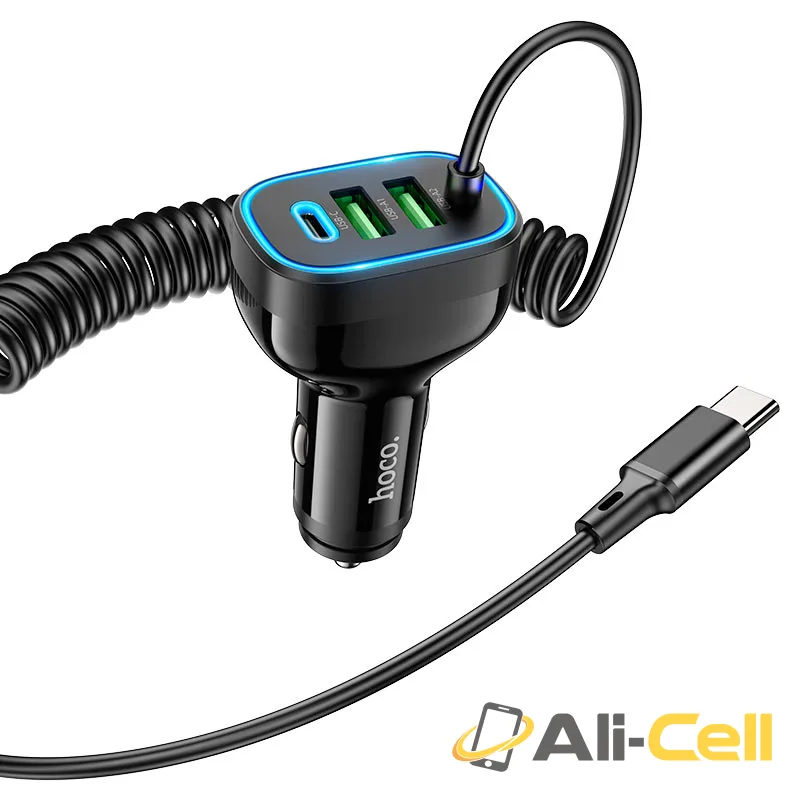 Car charger “NZ11A Guide” PD30W with cable (Nz11a Ltn Black, Built In Lightning Wire) — 3